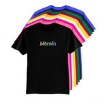 Camiseta Camisa Bitcoin Criptomoedas Feminina Masculina Md2