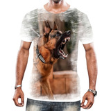 Camiseta Camisa Cachorros De Raça Pastor Alemão Capa Preta 3