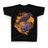 Camiseta Camisa Caveira Corvo
