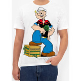 Camiseta Camisa Desenho Antigo Popeye Olívia Brutus 02