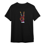 Camiseta Camisa Hippie Peace And Love Not War Casual Ref1349