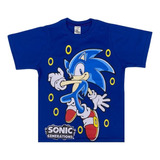 Camiseta Camisa Infantil Sonic