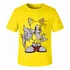 Camiseta Camisa Infantil Sonic Tails Knuckles 100% Algodão