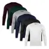 Camiseta Camisa Manga Longa Masculina Algodão Gola Redonda