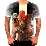 Camiseta Camisa Personaliza Street Fighter Akuma Ryu Ken 3d