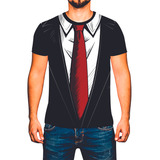 Camiseta Camisa Terno Gravata Smolking Blaser Masculina 3