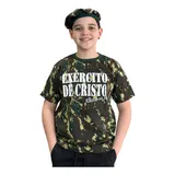 Camiseta Camuflada Infantil Exercito