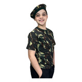 Camiseta Camuflada Militar Infantil