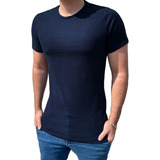 Camiseta Canelada Slim Masculina