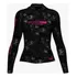 Camiseta Capuz Feminina Pesca Mar Negro Camisa Proteção 50 