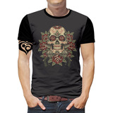 Camiseta Caveira Mexicana Rock