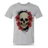 Camiseta Caveira Skull Rosas Estampas Arrojadas Diferentes