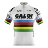 Camiseta Ciclista Blusa Camisa Caloi Campeão Mundial Uv50 