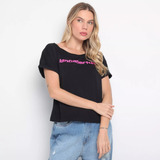 Camiseta Com Inscricao Preta