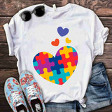 Camiseta Coracao Quebra Cabeca