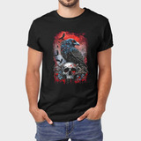 Camiseta Corvo Caveira Moda