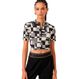 Camiseta Cropped Blusa Colcci