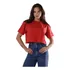 Camiseta Cropped Feminino Tshirt Blusa Estilosa Larguinha