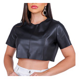 Camiseta Cropped Manga Curta