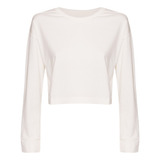 Camiseta Cropped Manga Longa
