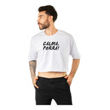 Camiseta Cropped Masculino Frase