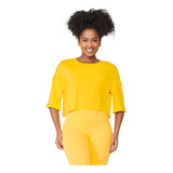 Camiseta Cropped Pequi Banana Cream Ccm Tam P