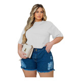 Camiseta Cropped Plus Size