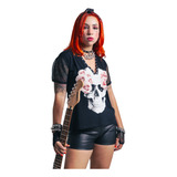 Camiseta Decote V Ilhos