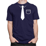 Camiseta Engraçada Gravata Bolso Camisa Divertida Estampa