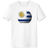 Camiseta Esportiva De Manga Curta Com A Bandeira Nacional Do Uruguai De Futebol Americano, Multicor, M