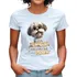 Camiseta Estampa De  Cachorro Raça Shitzu Mãe Animais Pet