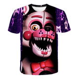 Camiseta Estampada Em 3d Do Five Nights At Freddy's