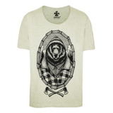 Camiseta Estampada Urso Woodcutter