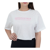 Camiseta Feminina Aeropostale Cropped Branca - 98901