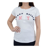 Camiseta Feminina Aeropostale Mc Bordada Branca - 98901