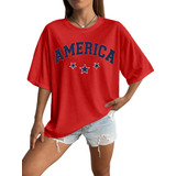 Camiseta Feminina America Oversized