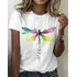 Camiseta Feminina Arte De Libélula Com Citação Inspiradora