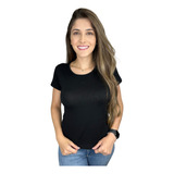 Camiseta Feminina Básica Blusa Babylook Fesquinha Lisa