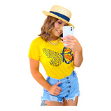 Camiseta Feminina Bmoda Algodao