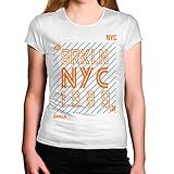 Camiseta Feminina Branca Nova York Nyc 1989 Brooklyn (p)