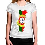 Camiseta Feminina Branca Portugal (g)