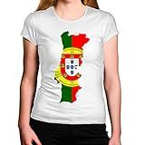 Camiseta Feminina Branca Portugal (p)