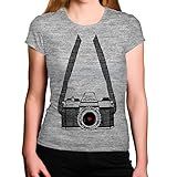 Camiseta Feminina Cinza Camera