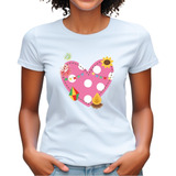 Camiseta Feminina Coracao Arraia