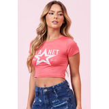 Camiseta Feminina Cropped Basic