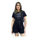 Camiseta Feminina Cropped Paradise