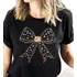 Camiseta Feminina De Natal Com Estampa De Laço De Flores