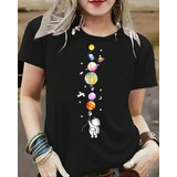 Camiseta Feminina Estampa Planetas