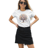 Camiseta Feminina Estampada Arvore