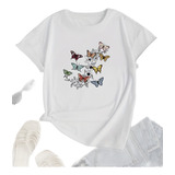 Camiseta Feminina Estampada Borboleta